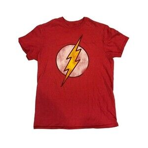 Men's Medium T-Shirt The Flash Red Short Sleeved Crew neck